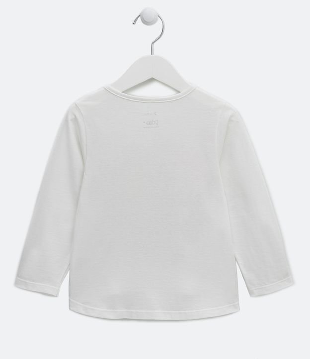 Remera Infantil Estampado Margaritas - Talle 1 a 5 años Blanco Nieve 2