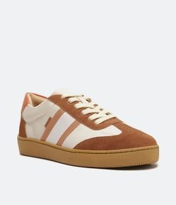 Tênis Cano Baixo Têxtil com Recortes Anacapri