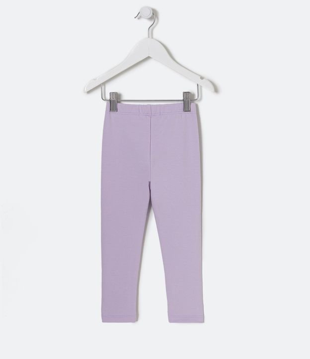 Pantalón Legging con Estampado de Margaridts en las Rodillas - Talle 1 a 5 años Violeta Claro 2