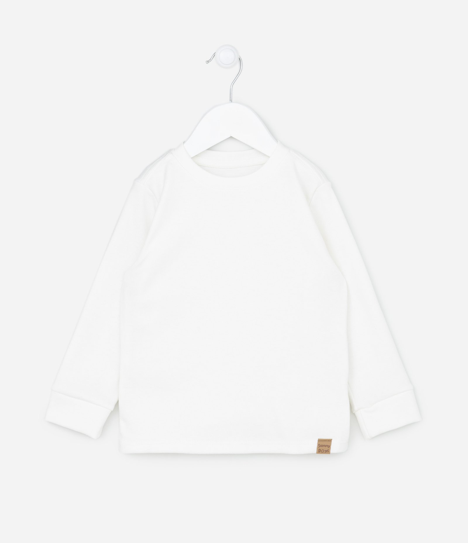 Camiseta Básica Infantil com Etiqueta na Barra- Tam 1 a 5 Anos Branco Neve 1