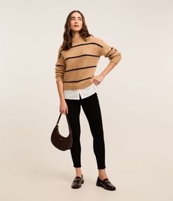 Calça Skinny em Veludo Cotelê