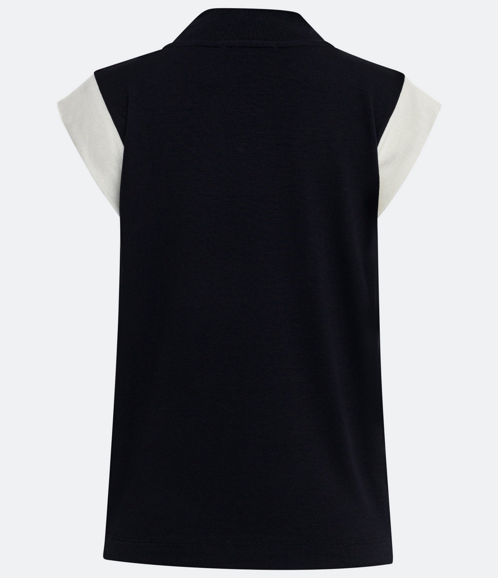 Blusa em Moletinho com Recorte Contrastante na Cava Preto 2
