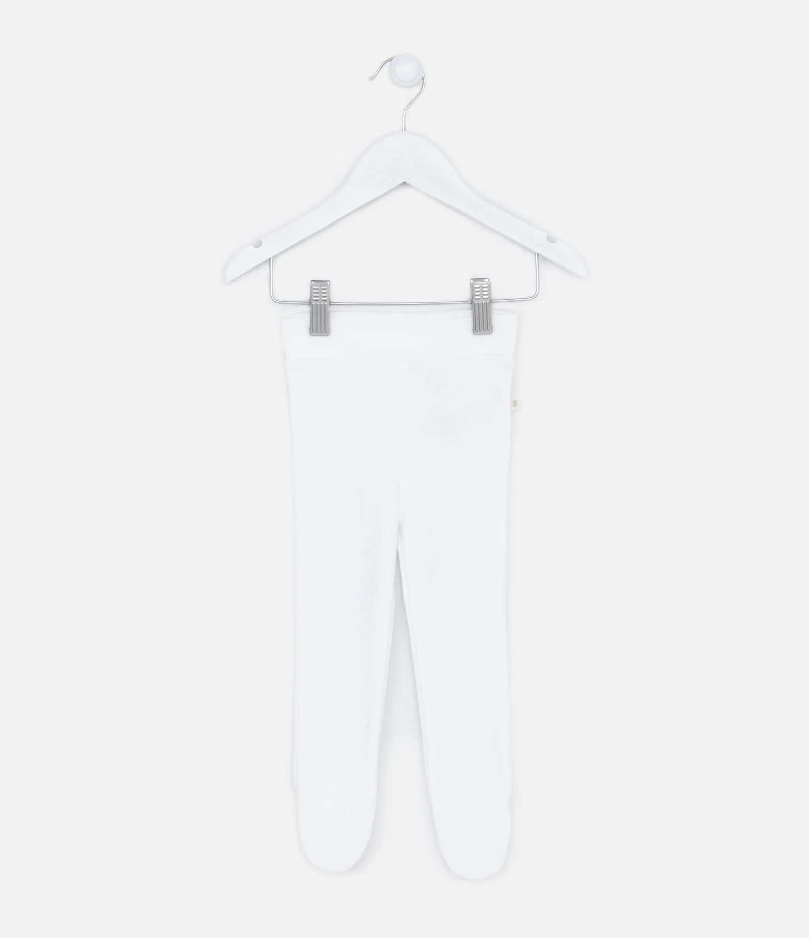 Kit 02 Calças Infantis com Pézinho em Suedine – Tam RN a 12 Meses Branco 2