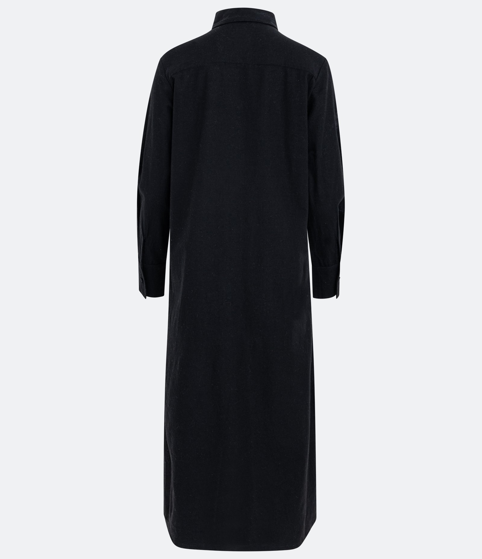 Vestido Chemise em Linho com Bordado Costela de Adão Preto 2
