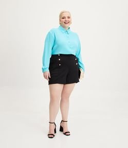 Short Curto em Ponto Roma com Botões Curve & Plus Size