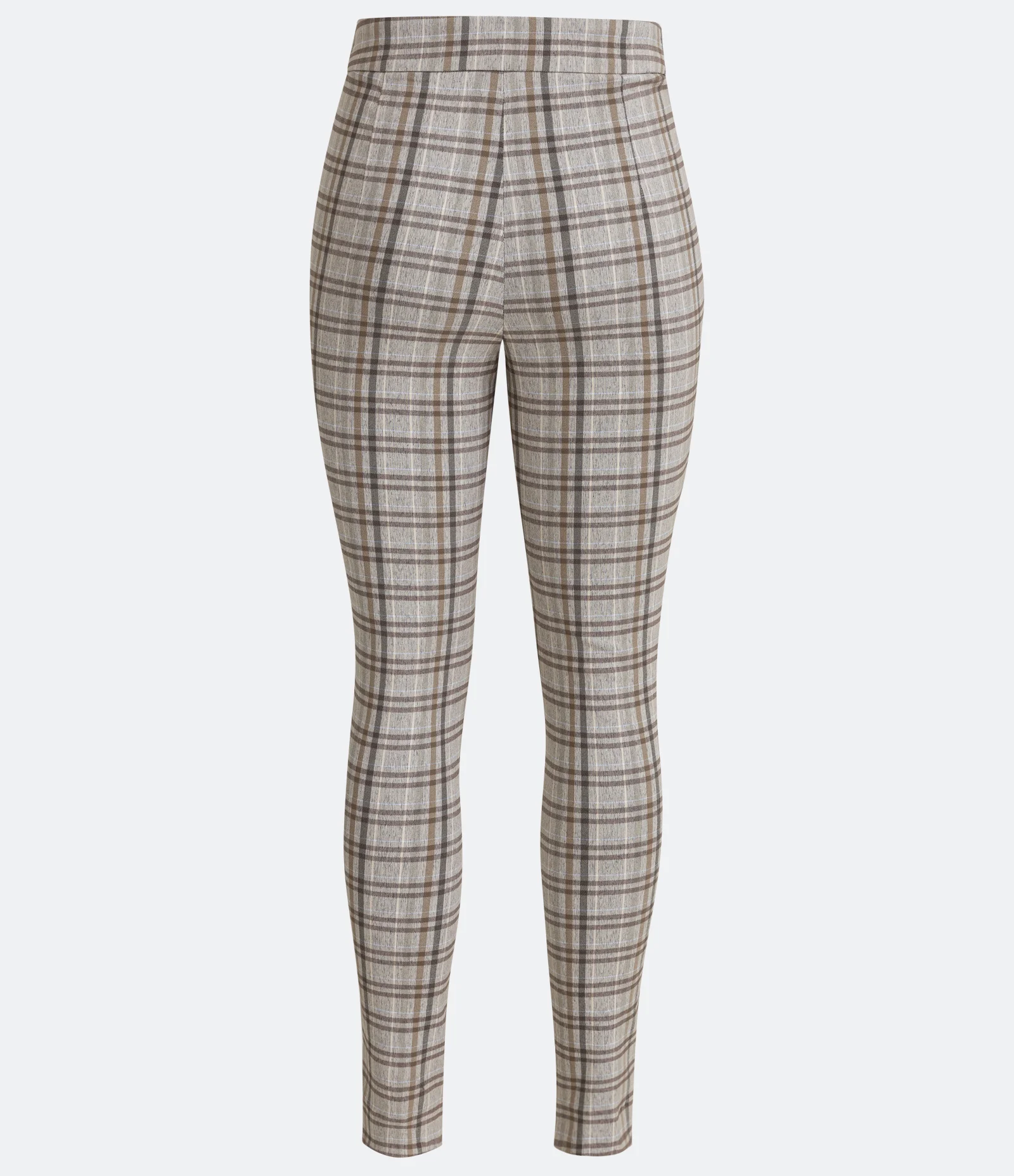 Calça Legging em Viscose com Estampa Xadrez Cinza 2
