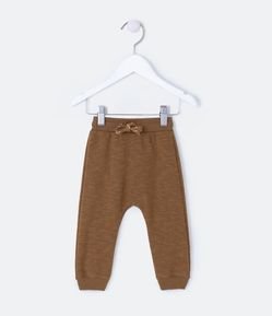 Calça Básica Infantil em Moletom com felpa - Tam 0 a 18 meses