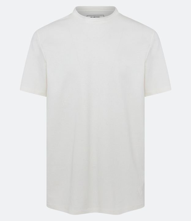Camiseta Long em Meia Malha com Manga Curta Branco Neve 5