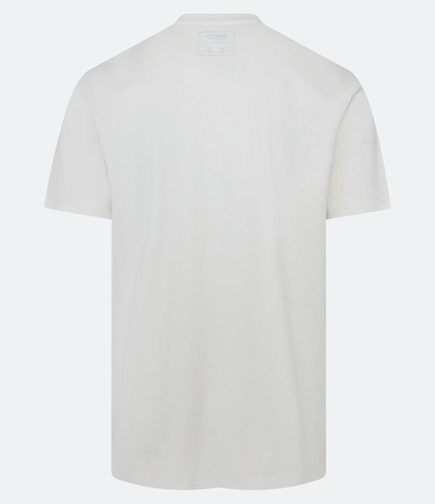 Camiseta Long em Meia Malha com Manga Curta Branco Neve 6