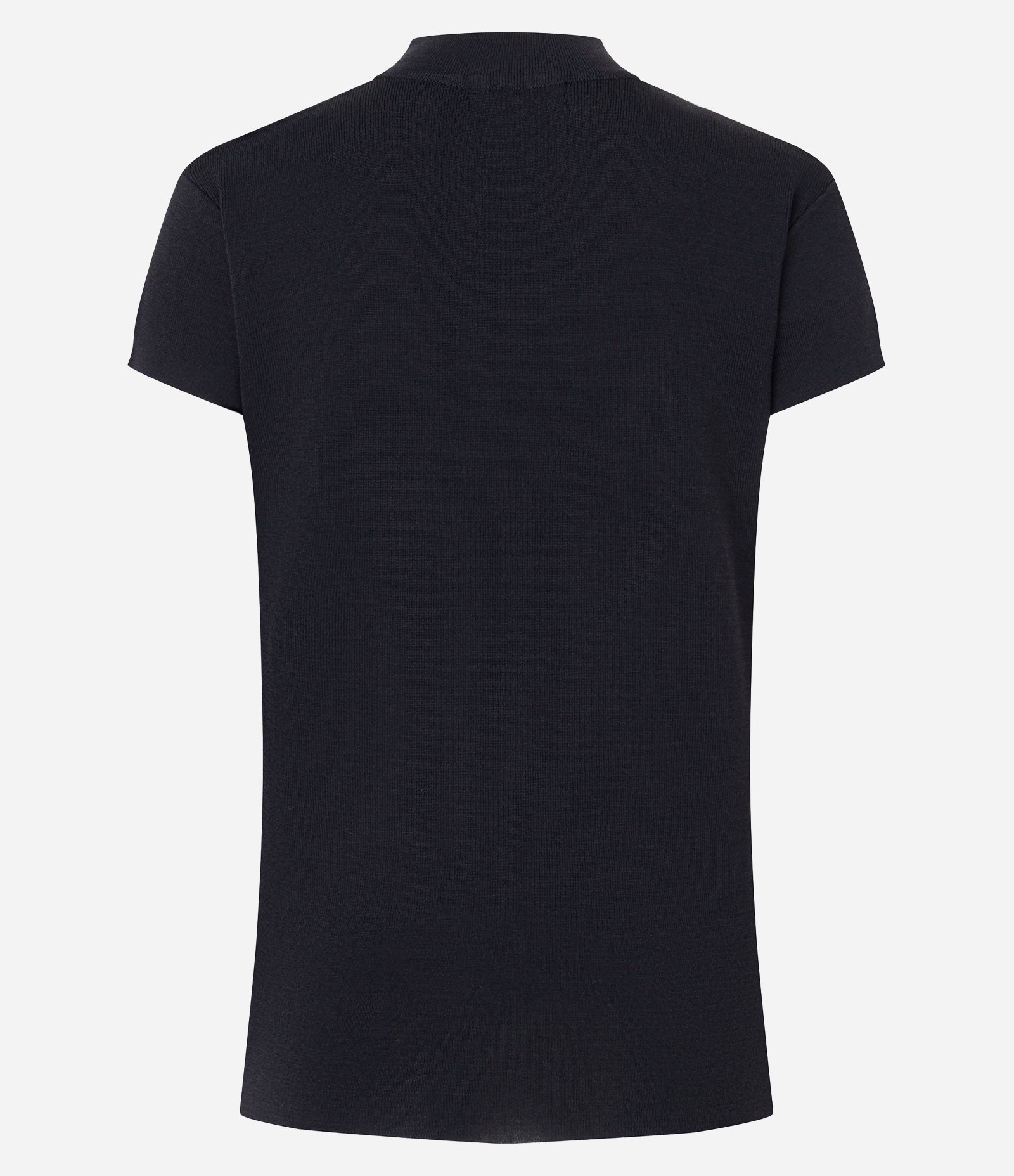 Blusa Canelada em Ribana com Gola Altinha Preto 8
