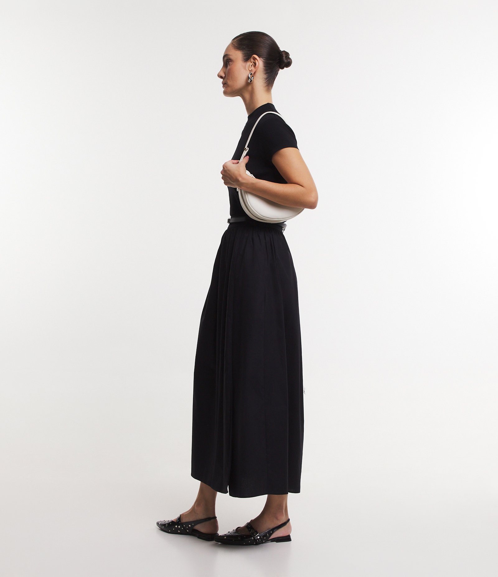 Blusa Canelada em Ribana com Gola Altinha Preto 4