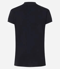 Blusa Canelada em Ribana com Gola Altinha