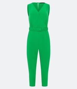 Macacão Longo com Cinto Elástico