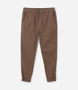 Calça Jogger em Sarja