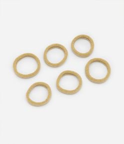 Kit 06 Elásticos de Cabelo com Fio Brilhante