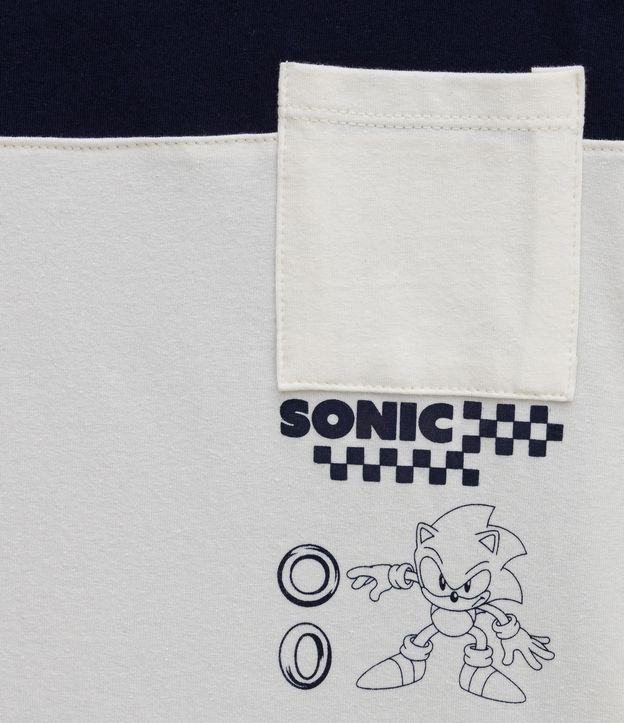 Camiseta Infantil com Estampa do Sonic e Máscara Interativa - Tam 4 a 12  Anos Azul