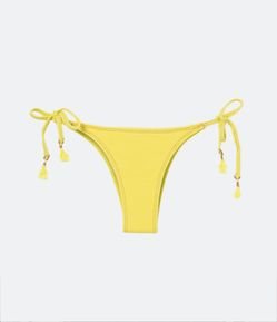 Biquíni Calcinha Lacinho em Poliamida com Pesponto Contrastante