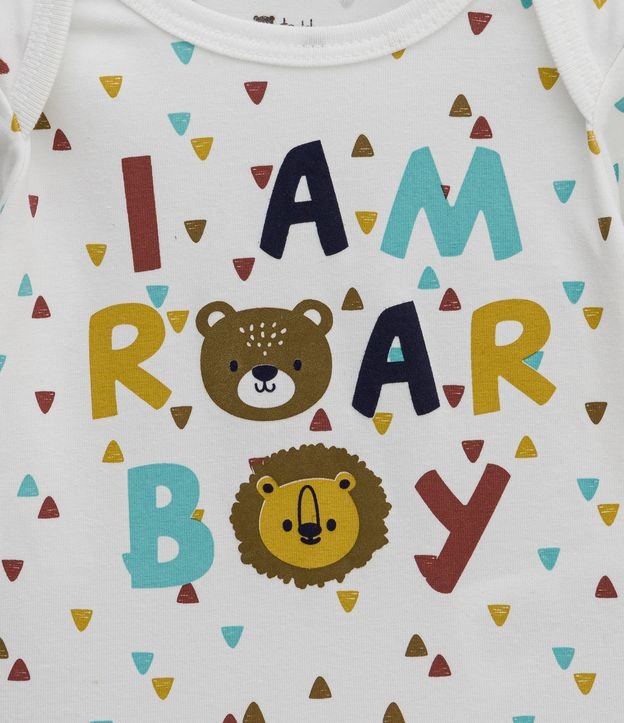 Camiseta Infantil Raglan Branca Roar (2)