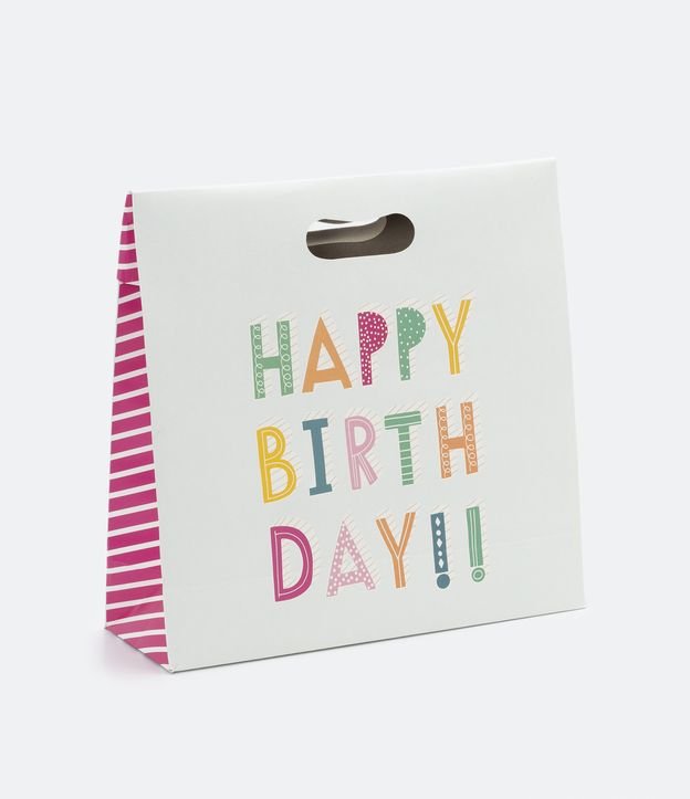 Embalaje de Regalo con Estampado Localizada Happy Birthday Day y Asa Fija Multicolores 1