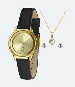 Kit Relógio Feminino Lince