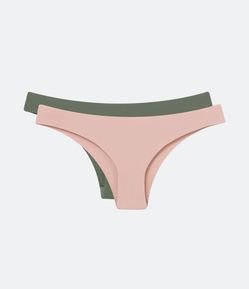 Kit 02 Calcinhas Biquíni em Microfibra com Corte a Laser