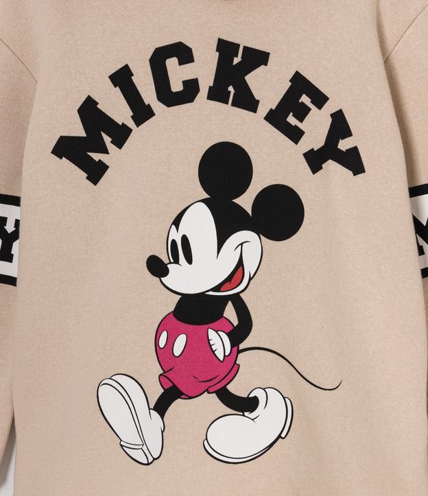 Buzo Infantil con Capucha y Estampado Mickey Mouse - Talle 5 a 14 años Beige 3