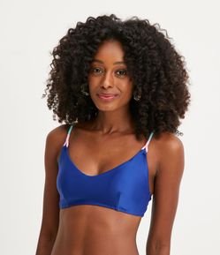 Biquíni Top Camisetinha em Microfibra com Detalhe de Tererê na Alça