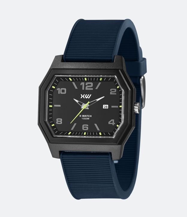 Relógio X Watch Analógico com Caixa em Poliuretano e Pulseira em Silicone XGPP1022 P2DX - Cor: Azul Matte - Tamanho: U