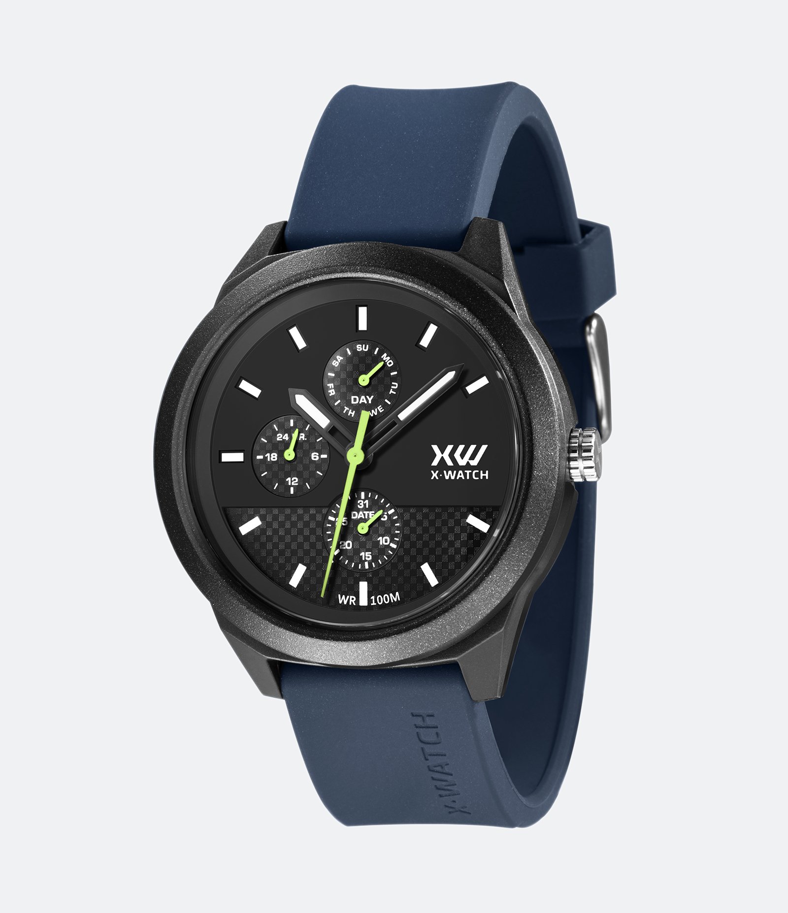 Relógio X Watch Analógico com Caixa em Poliuretano e Pulseira em Silicone XMPPM014 P1DX Azul Matte 1