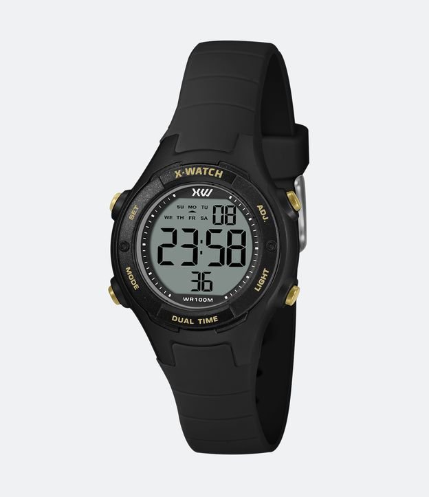 Relógio X Watch Digital com Caixa em Poliuretano e Pulseira em Silicone XKPPD095 BXPX