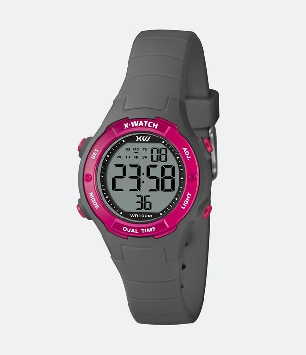 Relógio X Watch Digital com Caixa em Poliuretano e Pulseira em Silicone XLPPD058 BXGX