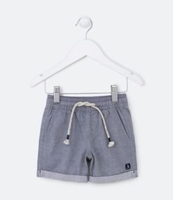 Bermuda Infantil em Sarja com Etiqueta de Barquinho - Tam 1 a 4 Anos