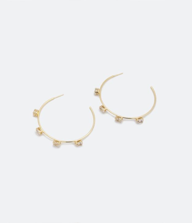Brinco Argola com Zirconias Lapidadas Dourado 2