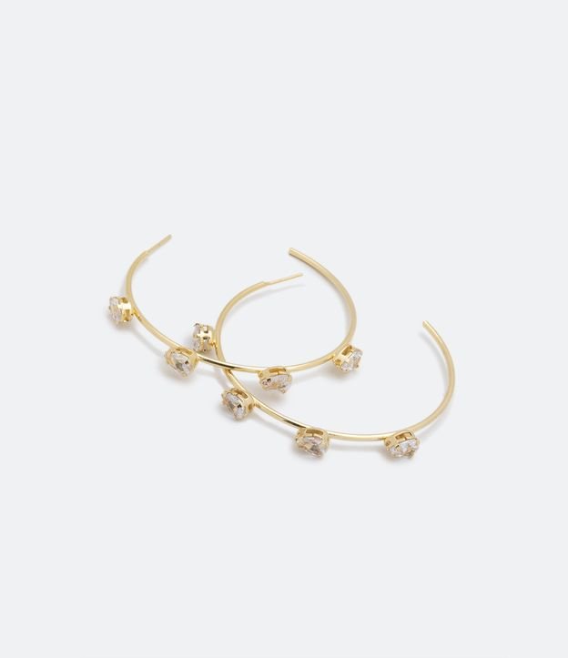 Brinco Argola com Zirconias Lapidadas Dourado 3