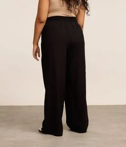 Calça Wide Leg Alfaiataria em Viscose Curve & Plus Size