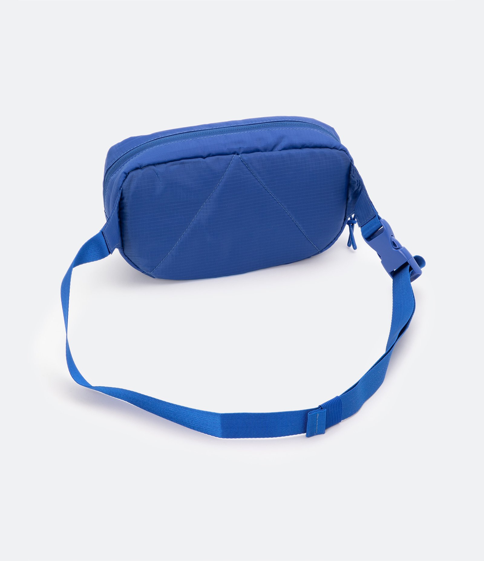 Pochete com Alça Transversal e Bolsos com Zíper Azul 3