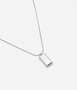 Colar em Metal com Pingente de Barra