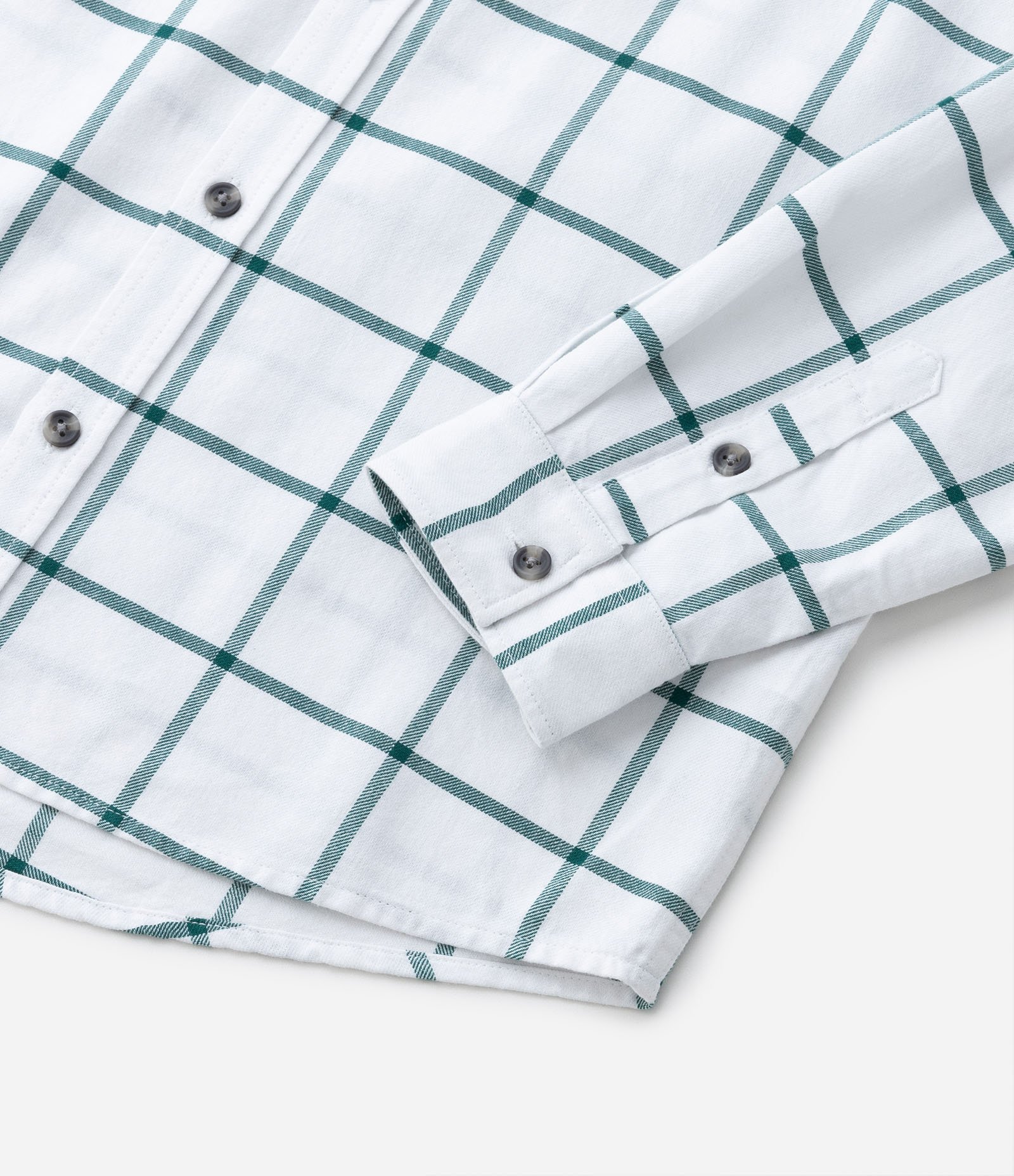 Camisa Infantil com Estampa Xadrez e Bolsinho - Tam 5 a 14 anos Off White 5