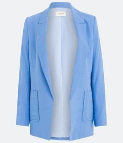 Blazer em Viscose com Forro Listrado