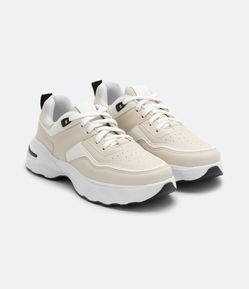 Tênis Chunky com Recortes Contrastantes