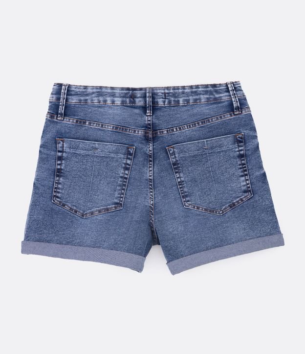 Short Boyfriend Jeans com Barra Dobrada Curve & Plus Size Azul 6