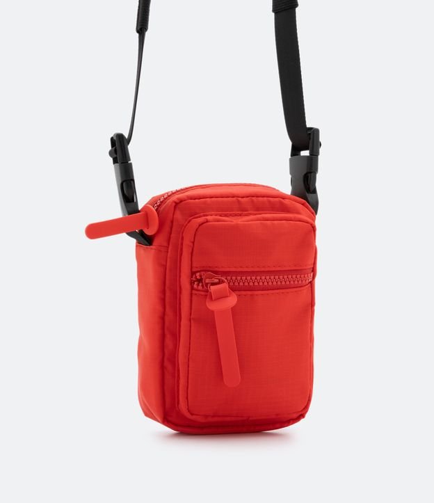 Bolso Mini Bag con Bolsillo Frontal y Correa por Enganche Rojo 2