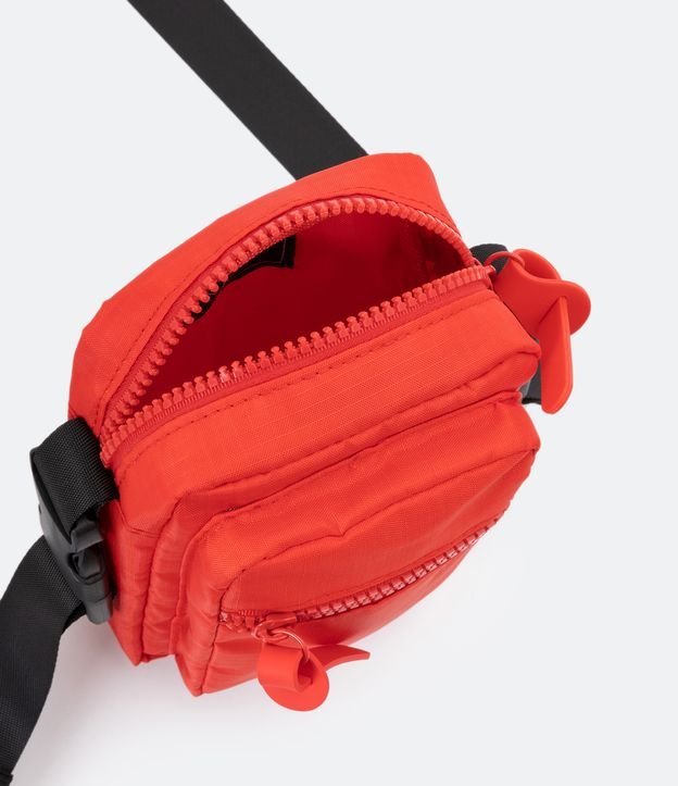 Bolso Mini Bag con Bolsillo Frontal y Correa por Enganche Rojo 4