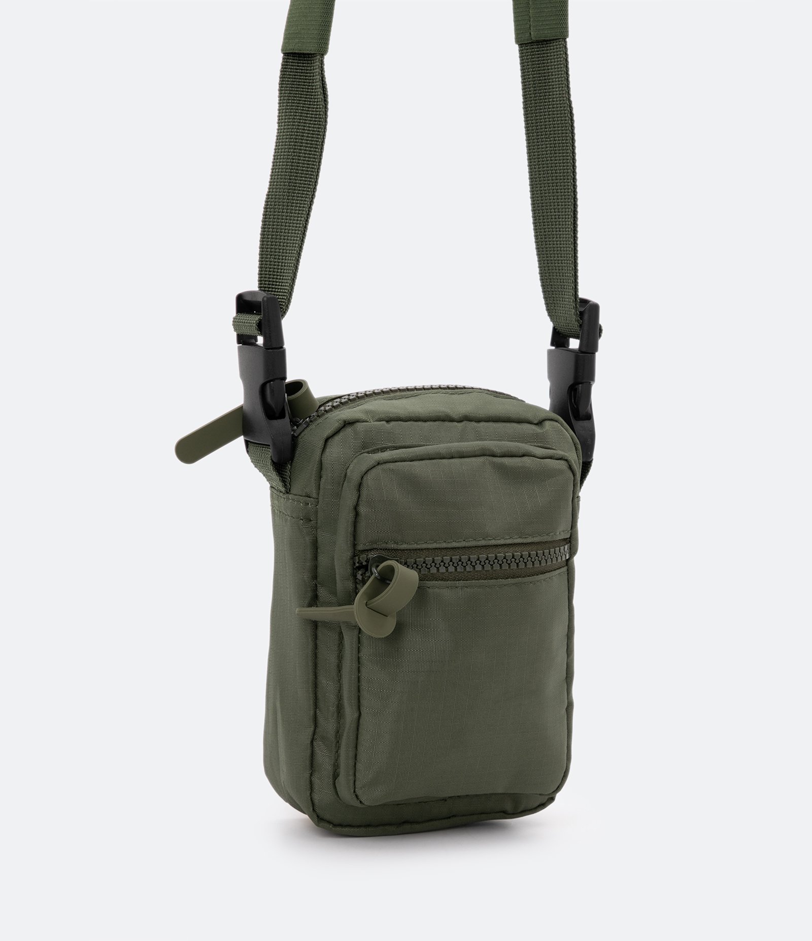 Bolsa Mini Bag com Bolso Frontal e Alça por Engate Verde Escuro 1