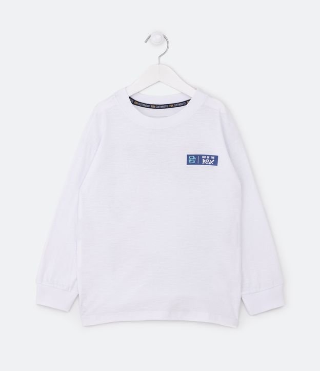 Camiseta Infantil Estampa Frente e Costas Just Be Ready - Tam 5 a 14 Anos