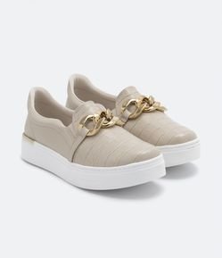 Tênis Slip On com Solado Caixa Alta