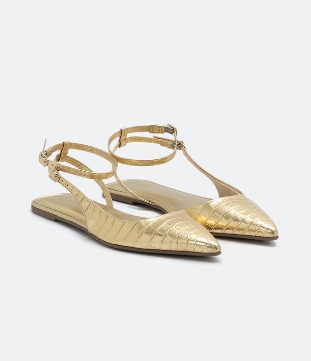 Sapatilha Slingback com Bico Fino