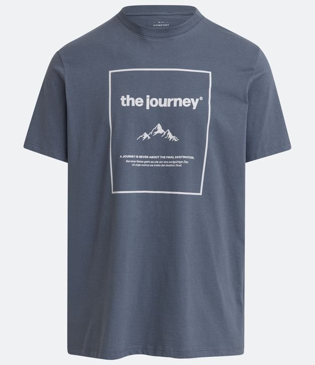 Remera Comfort en Algodón con Estampado The Journey Azul 5
