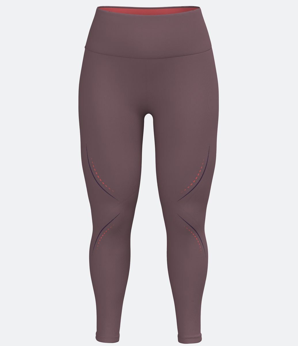 Calça Legging Esportiva em Microfibra com Recortes e Furos Lilás