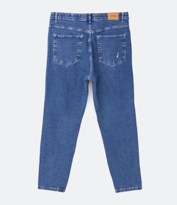 Calça Mom Jeans com Elastano e Puídos Curve & Plus Size